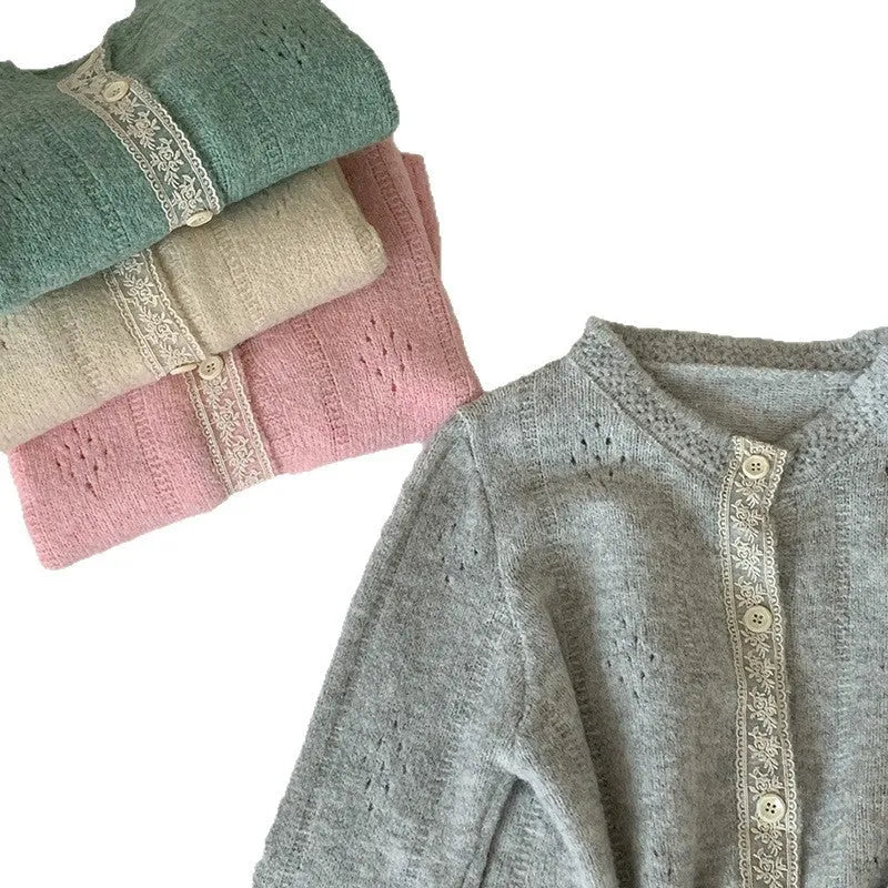 Artistic retro style loose fit sweater coat in viscose fibre available in four colours