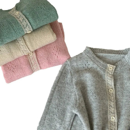 Artistic retro style loose fit sweater coat in viscose fibre available in four colours