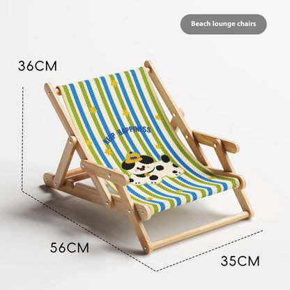 Sisal cat scratch board with integrated pine wood bed in summer dopamine pattern designs
