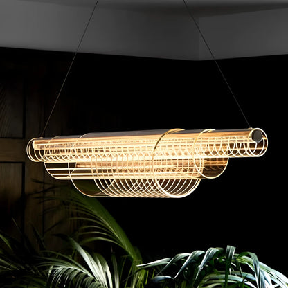Modern glass pendant lamp with iron body for restaurant bar lighting in three size options