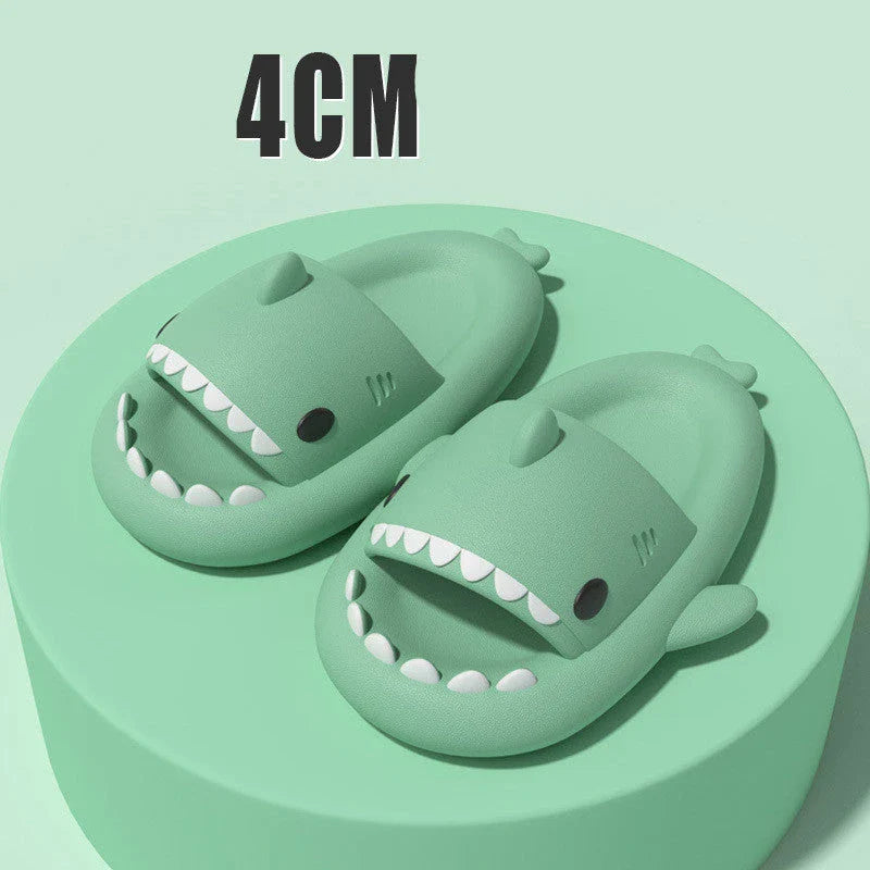 Cozy shark-themed slippers made of premium EVA material for indoor and outdoor wear