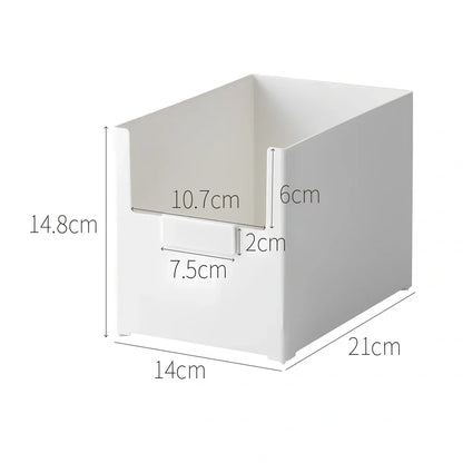 ABS plastic storage box with adjustable compartment dividers for household organisation
