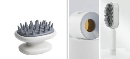 Silicone Scalp Massager Brush with Airbag Design for Gentle Exfoliation and Improved Blood Circulation