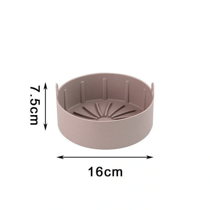 Reusable silicone air fryer pot liners in various colours and sizes