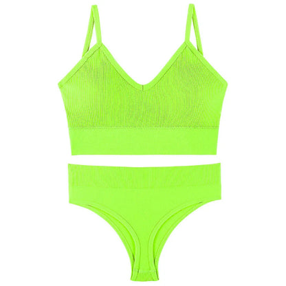 Women's Wireless Push-up Bra Set with French Triangle Cup in various colors and sizes