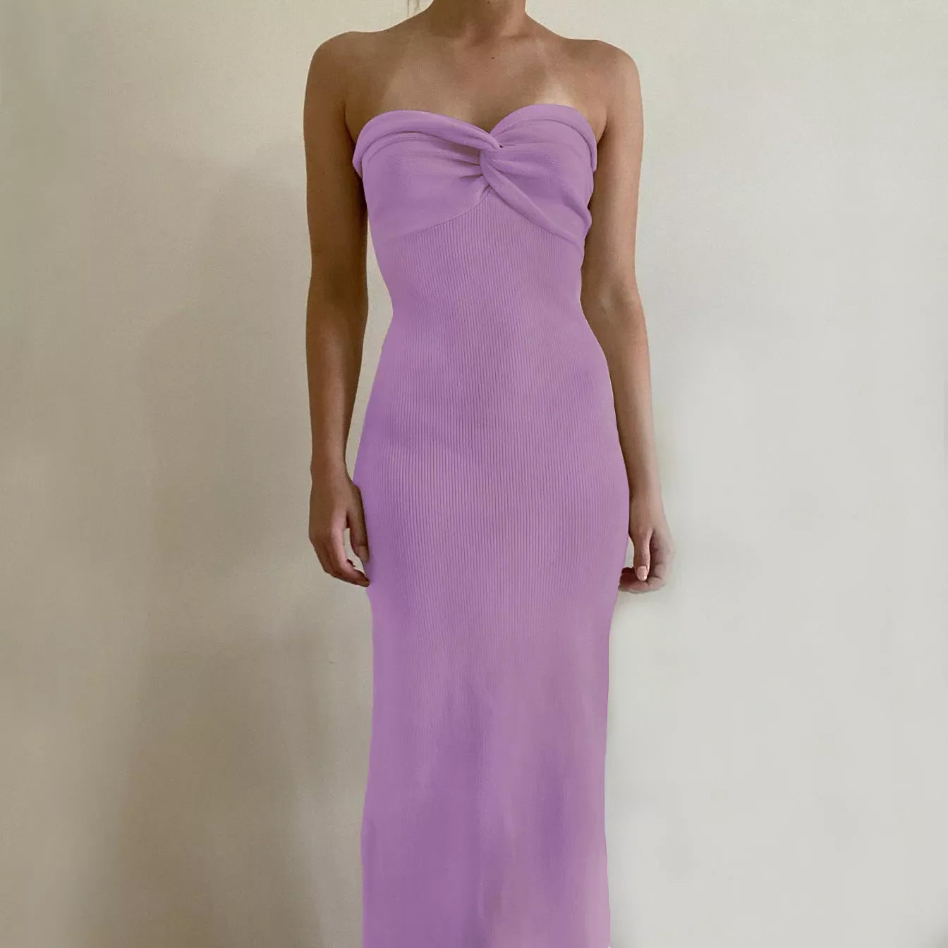 Women's knitted cross off-shoulder dress in various colours