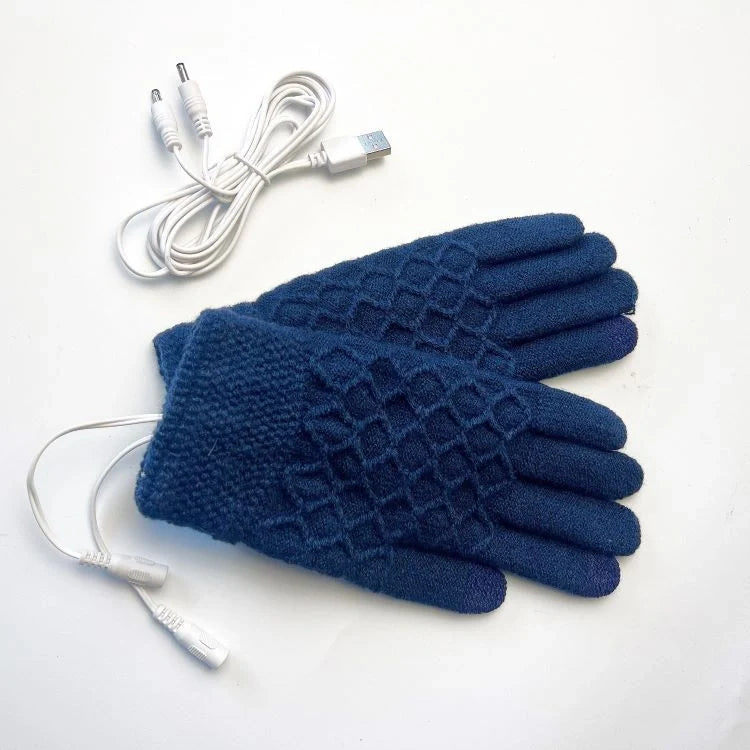 Breathable 5V USB heated gloves in various colors for winter sports