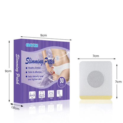 Box of 30 body shaping navel health patches with herbal infusion for abdominal contouring support