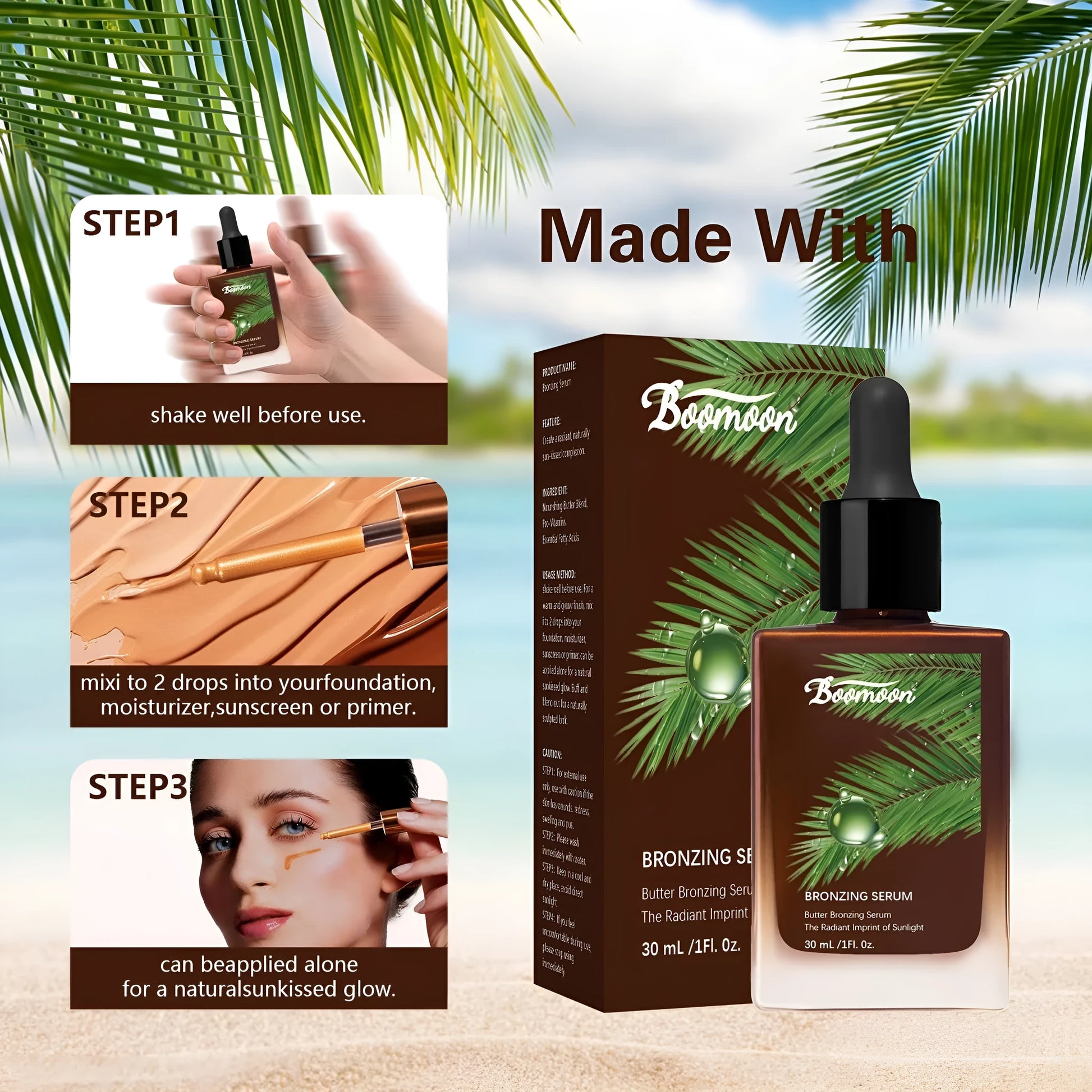 Bronze Black 30ml contact lens care solution bottle with moisturising formula
