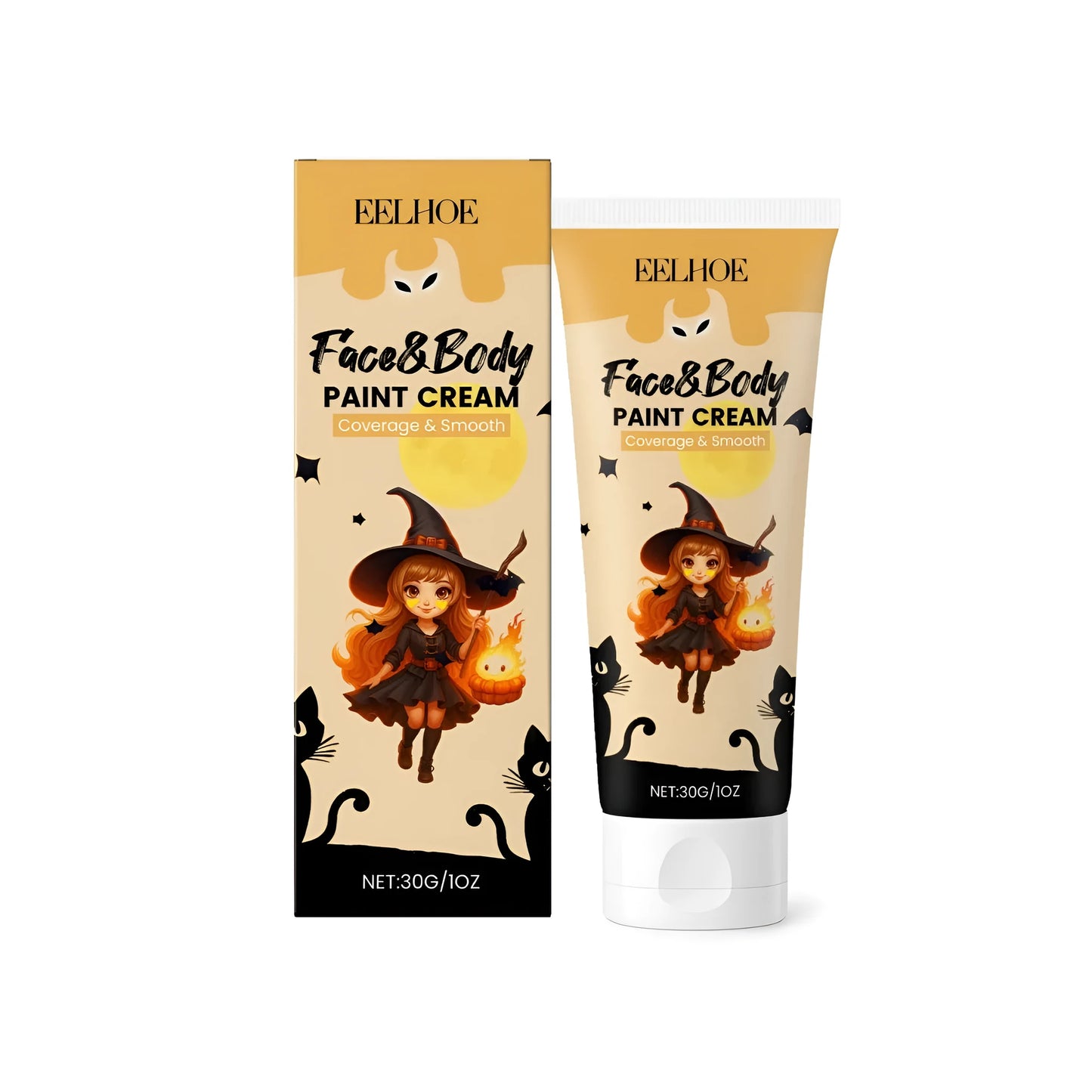 30g tube of white face and body paint cream for costume makeup
