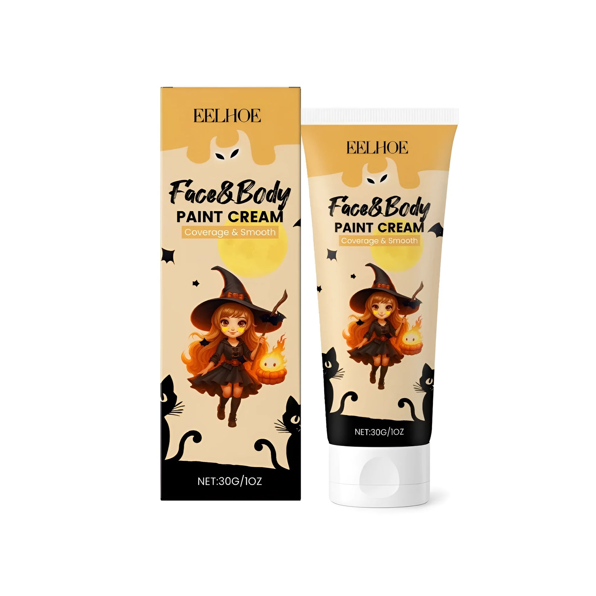 30g tube of white face and body paint cream for costume makeup