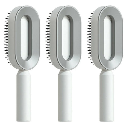 Premium self-cleaning hair brush with airbag massage technology for smooth, healthy hair