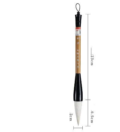 Large traditional Chinese painting wrist brush with wolf and sheep hair nib and bucket shape