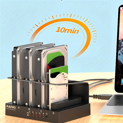 K305BU3S external 4-bay hard drive docking station for 2.5-inch SATA drives with USB 3.0 cable and power adapter