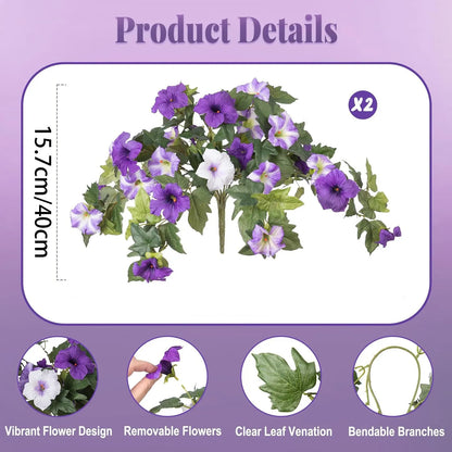 Plastic artificial flower arrangement with 12 fork stems in a European-style container for outdoor garden decoration
