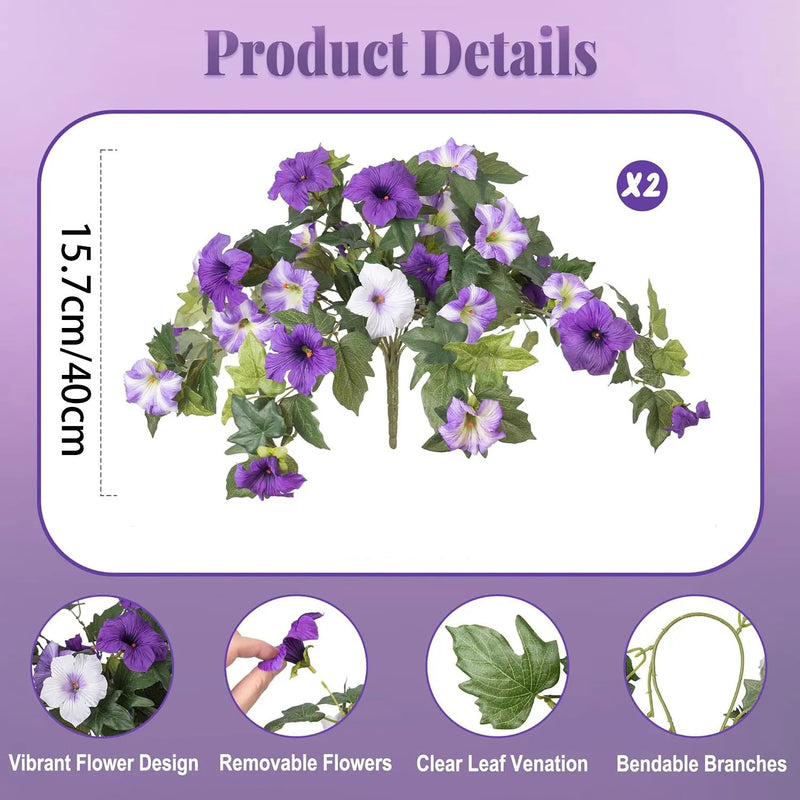 Plastic artificial silk flowers for outdoor garden courtyard decoration, European-style flower container with 12 fork stems, available in purple, red, orange, and rose red colours, injection moulded for durability