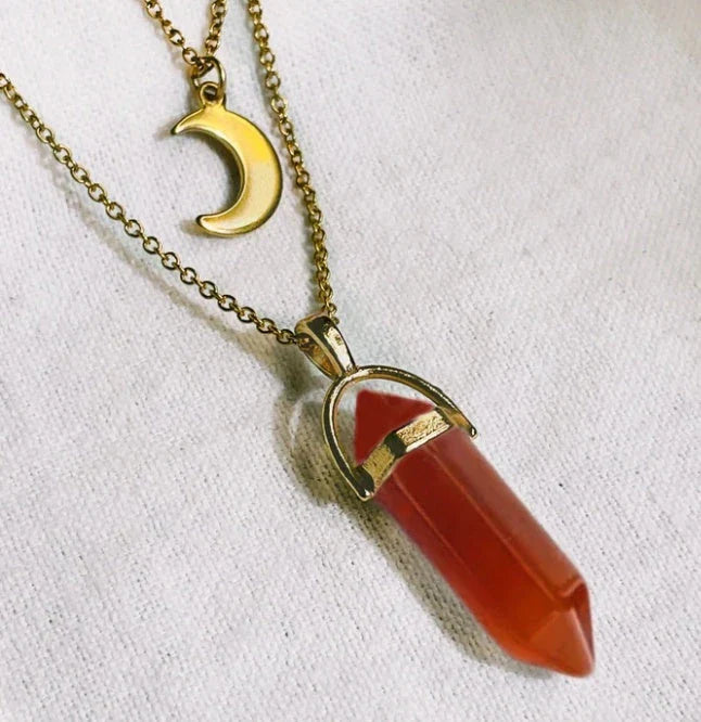 Elegant hexagonal pendant with a captivating moon-inspired design, crafted with premium alloy and a lustrous finish.