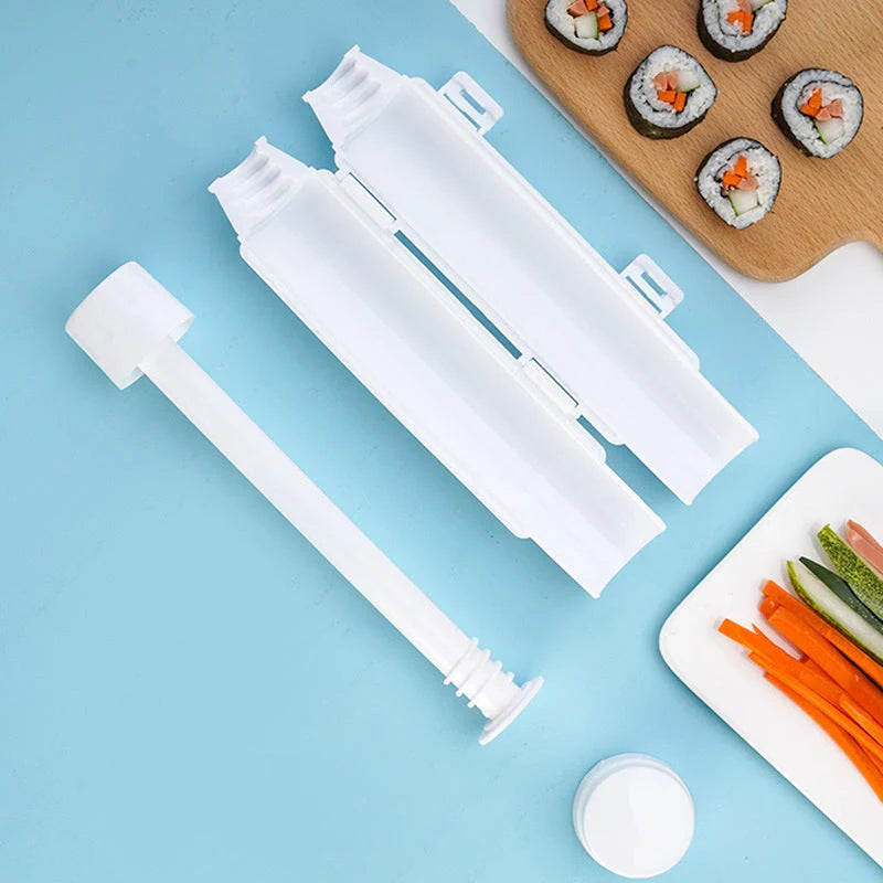 DIY sushi making kit with quick sushi bazooka for easy Japanese rolls