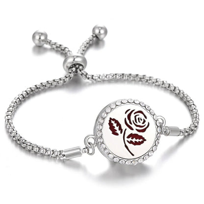 Kaleidoscope Aromatherapy Bracelet with essential oil diffuser locket in various designs