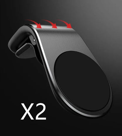 Black, gold, and silver car mounting bracket for dashboard or windscreen, shown with adhesive sticker and rotating variants.