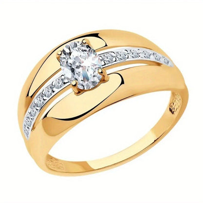 Gold zinc alloy simple band ring showing polished finish and band design