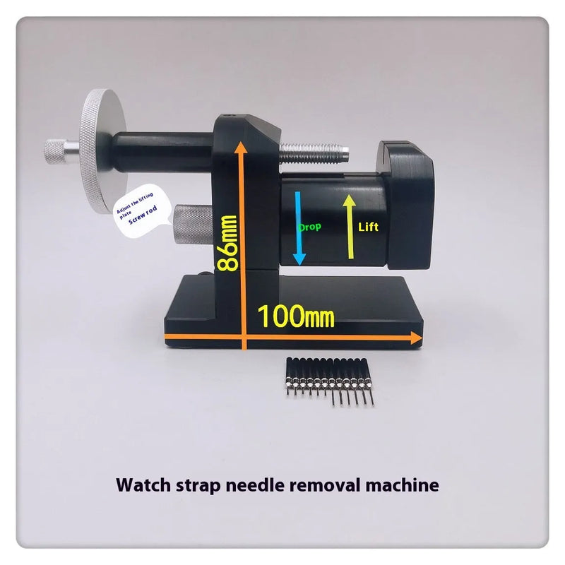 Watch strap removal tool alloy steel strip stripping machine for watch repair, 150mm x 115mm x 80mm compact size, 12-pin set with belt removal machine included for professional watch band maintenance and replacement