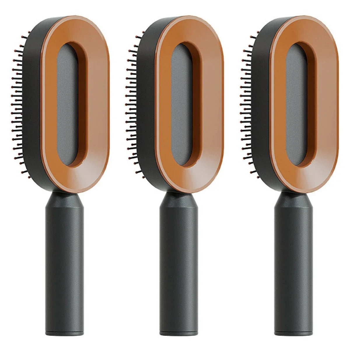 Premium self-cleaning hair brush with airbag massage technology for smooth, healthy hair