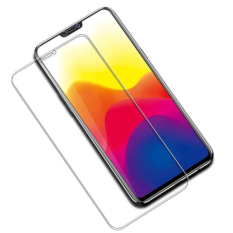 HD tempered glass screen protector for Samsung mobile phone showing full-screen coverage.