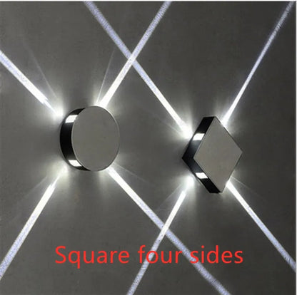 Modern square and round LED aluminium wall light with contemporary Chinese style design