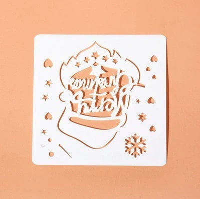 DIY Christmas Hand Tent Album Template Set for festive crafting projects