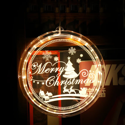 170mm plastic LED Christmas disc light with E14 fitting for festive decoration