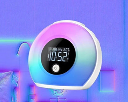 Digital Music Alarm Clock with Bluetooth 5.0 and VA LCD screen in colourful design