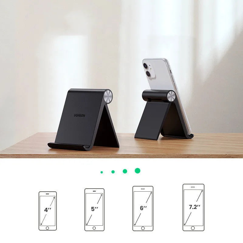 UGREEN LP106 phone holder portable lazy bracket smartphone stand for 4-7.2 inch devices mobile phone mount adjustable tablet holder in black blue white colours flexible arm grip