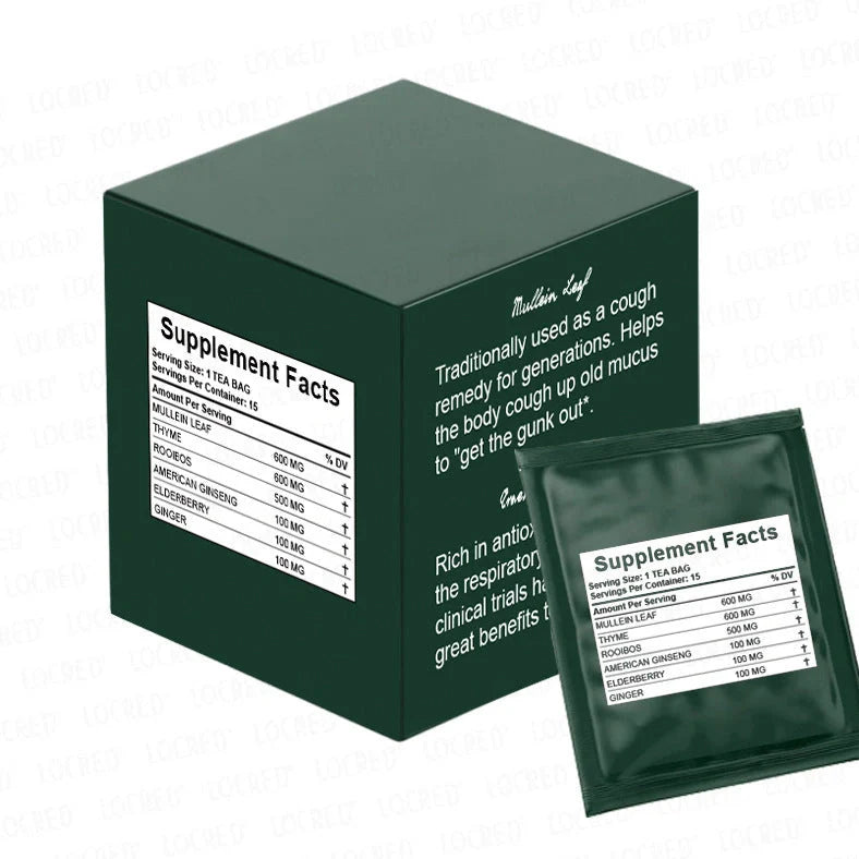 Box of 15 sugar free hairy flower tea bags with 2-year shelf life