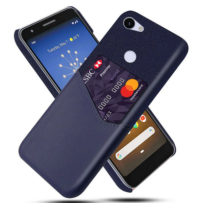 Leather mobile phone case for Google Pixel with waterproof and drop-resistant features in solid colour options