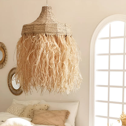 50cm diameter Southeast Asian style restaurant chandelier made from wild vetch and willow weaving