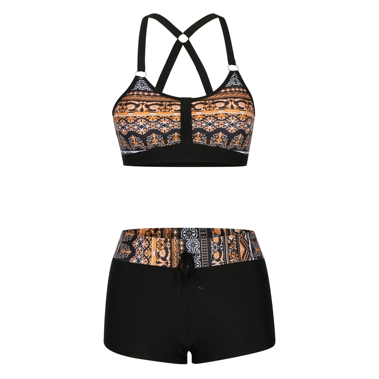 Women's floral print split bikini swimsuit in various colours and sizes