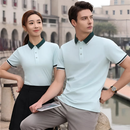 185g print polo shirt in straight pullover fit, short sleeve, colour matching, sizes S to 4XL