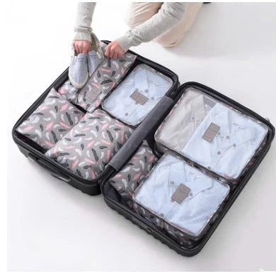 High-quality 6-in-1 waterproof travel organizer cubes in various colors for efficient packing and organization