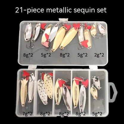 Metal pineapple sequin box fishing lure accessories in gold and silver for fly tying