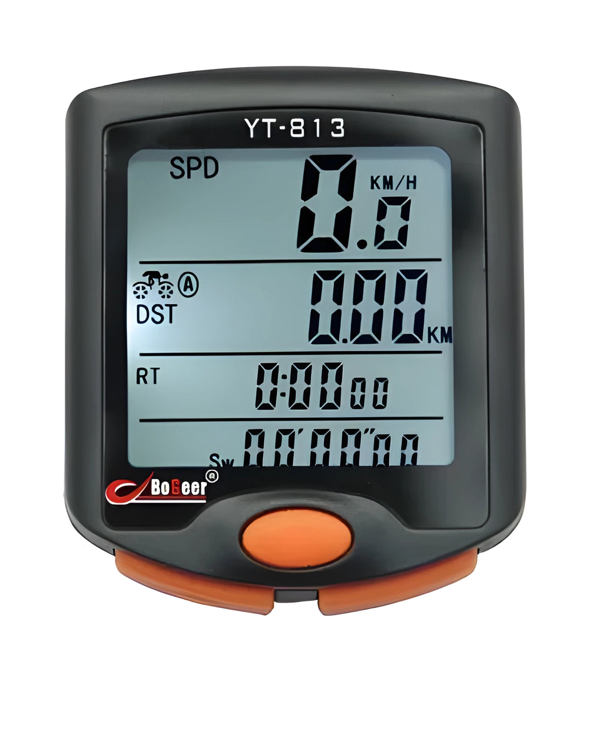 Bogle BoGeer waterproof wired bike computer 813 with backlight and dual-line display