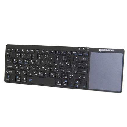 Zoweetek K12BT-1 Mini Wireless Bluetooth Keyboard with touchpad for Smart TV, PC, and Android devices