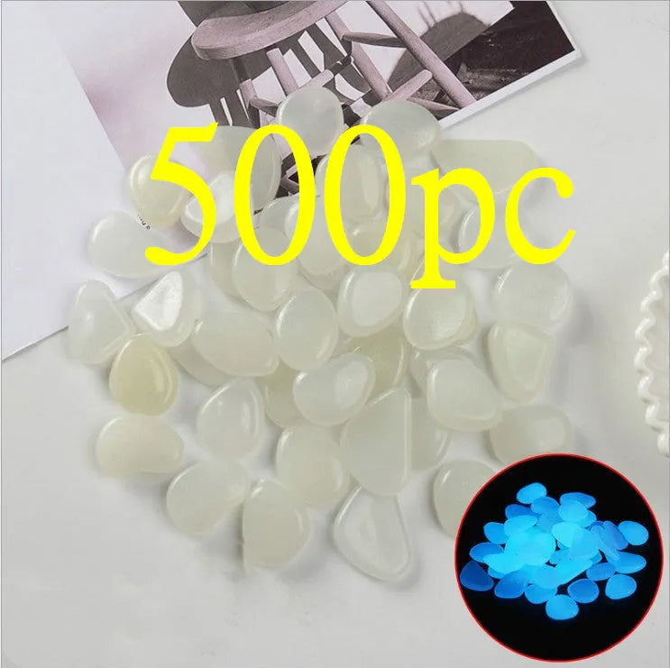 Qiming fluorescent luminous stones in mixed colours for aquarium and garden decoration