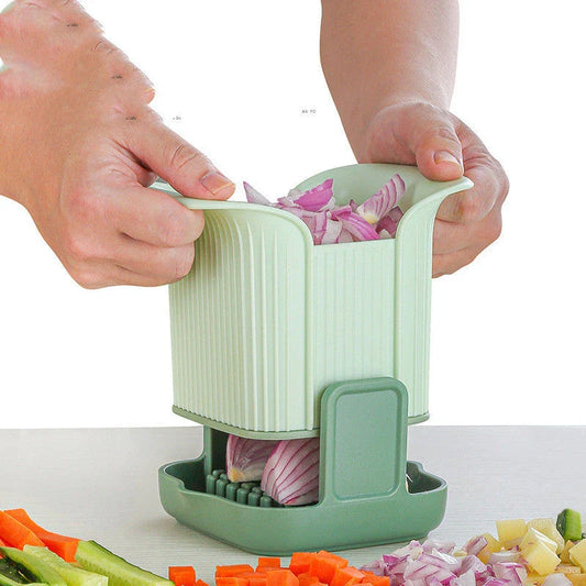 Multifunctional Vegetable Chopper with Interchangeable Blades for Dicing, Slicing, and Julienning Various Produce