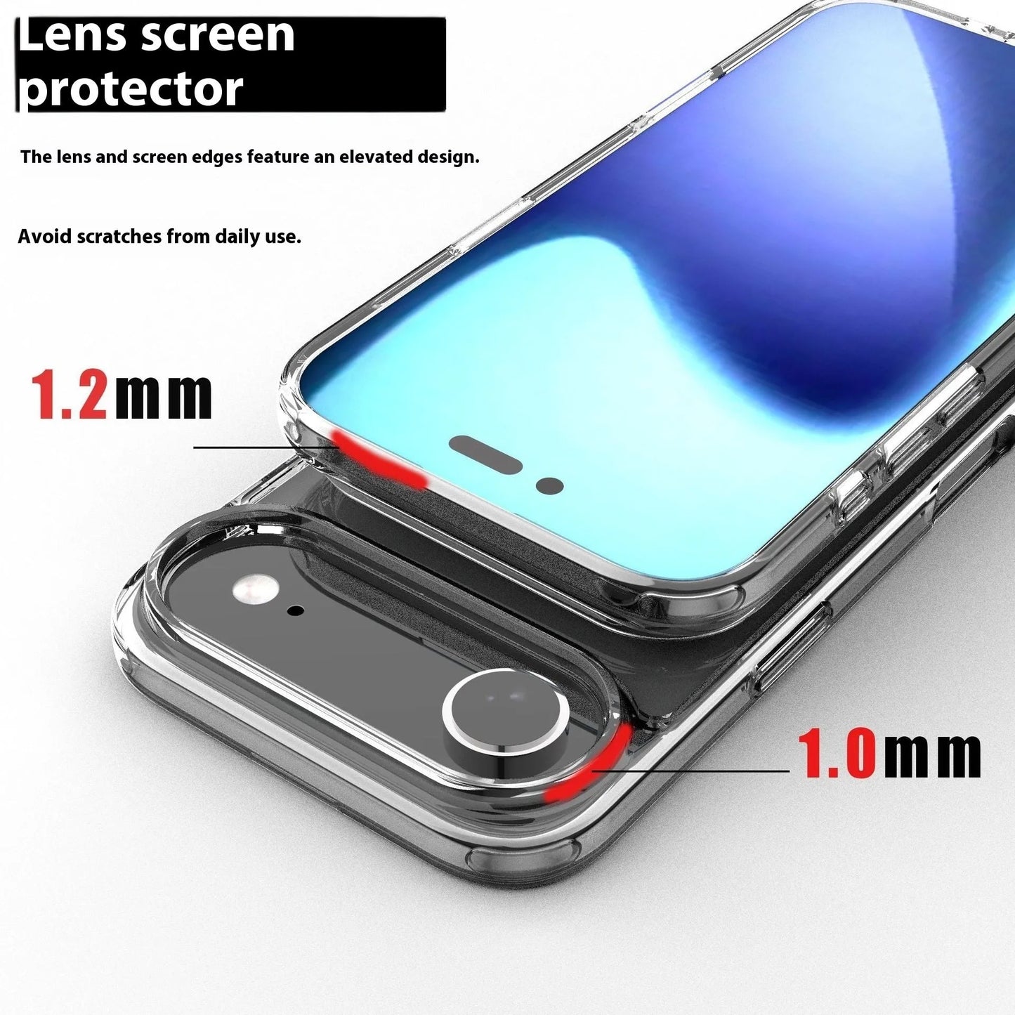 Transparent magnetic iPhone 17 AIR phone case showing TPU composite board construction