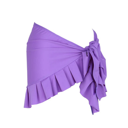 Women's single-shoulder suspender tube top one-piece swimsuit in a high-waist design on a model.