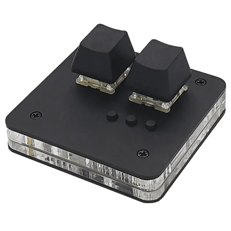 Mini USB wired keyboard featuring a touch panel and multimedia function keys, made from plastic with dimensions of 6.5 by 6 by 1.3 cm, available in white, light grey, black, or pink colour options.