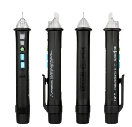 Black intelligent checkpoint test pencil for AC voltage line detection with sound and light indicators