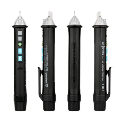 Black intelligent checkpoint test pencil for AC voltage line detection with sound and light indicators