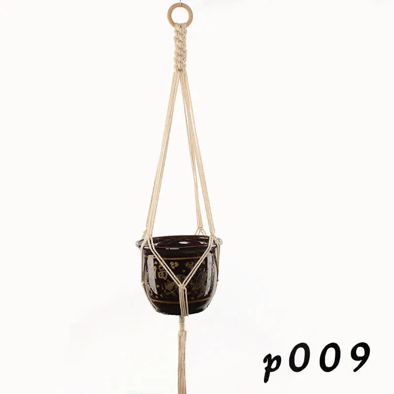 Galvanised steel wire plant basket with open grid, holding a green potted succulent on a wooden table.